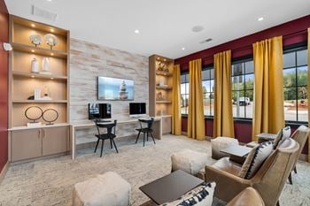 Business center with computer